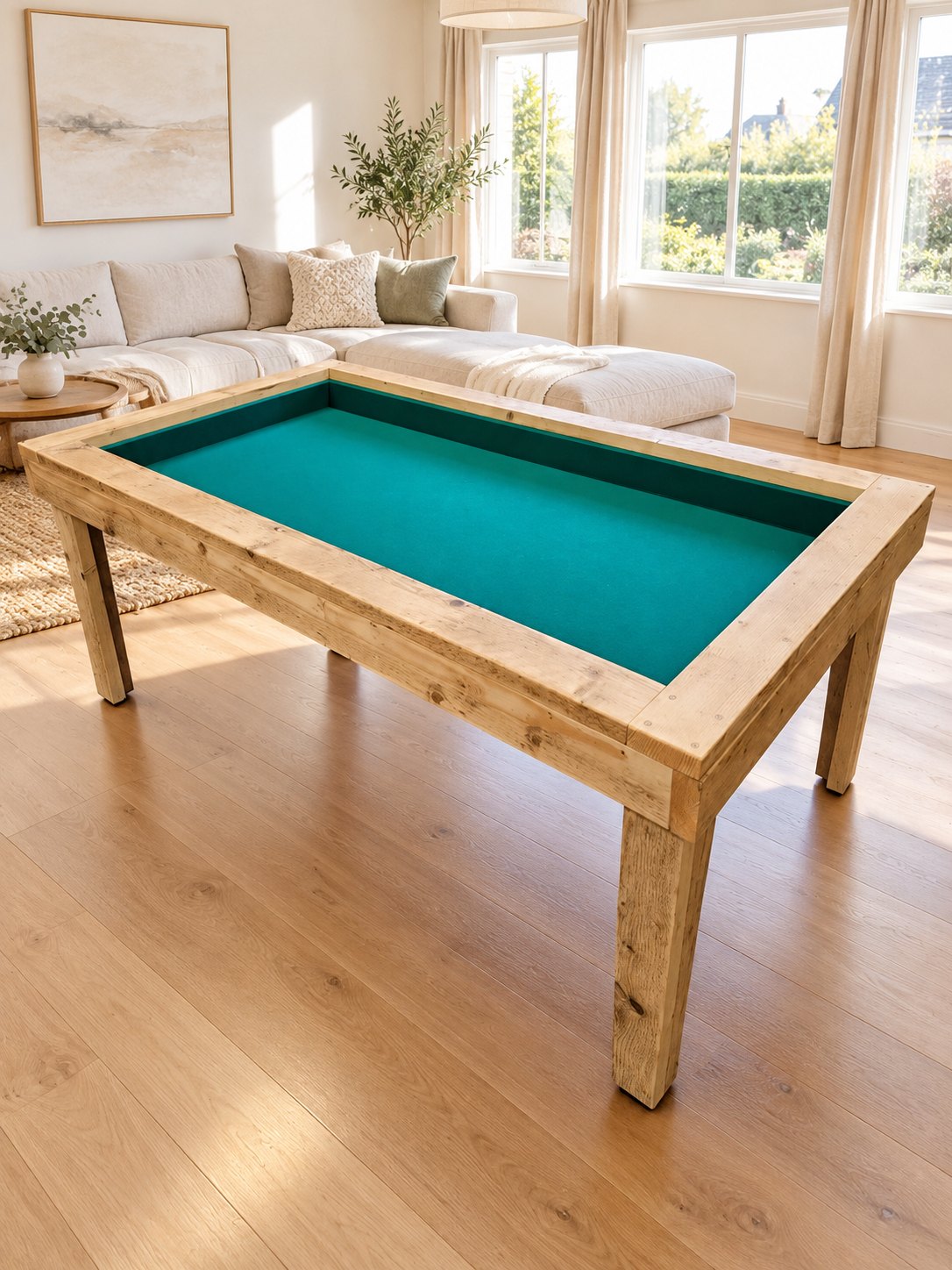 Custom Gaming Table Dining Table | Handcrafted in the UK | Epic Tabletop RPG Experience | THE LIMA showing the reclaimed wood product