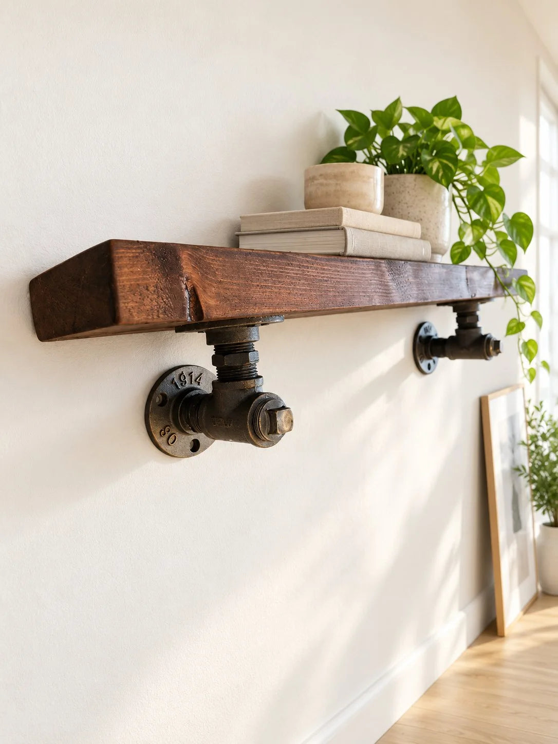 Industrial Style Slim Shelves | Rustic Shelving | Reclaimed Scaffolding | THE MARSHALL