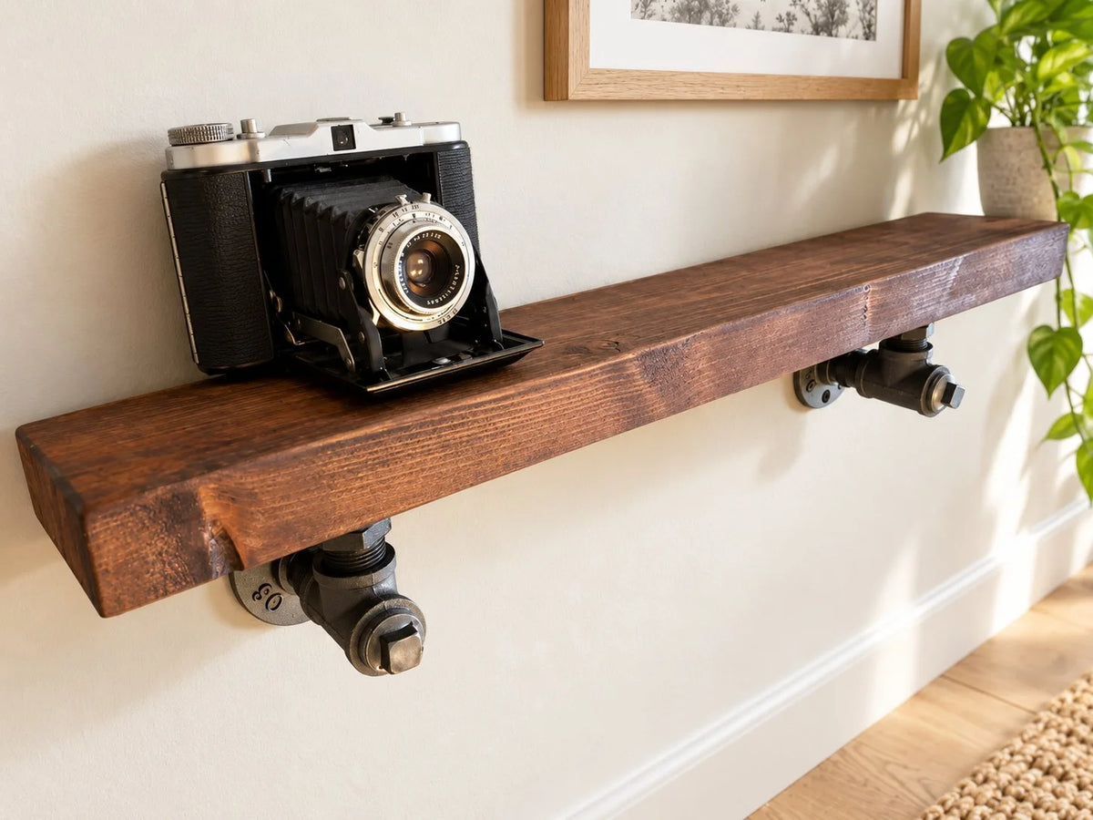 Industrial Style Slim Shelves | Rustic Shelving | Reclaimed Scaffolding | THE MARSHALL