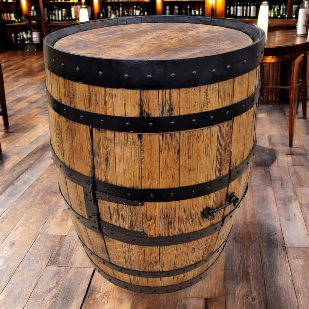 Oak Whiskey Barrel Cupboard**** Barrel Storage Unit With Door – THE COSTELLO