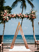 Pair Of Handcrafted Wooden Wedding Triangle Altars | Reclaimed Timber | THE CALLEN