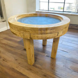 Circular Gaming Table | D&D Pathfinder | Round Gaming Table | Reclaimed Scaffold Boards | THE HALO