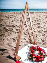 Pair Of Handcrafted Wooden Wedding Triangle Altars | Reclaimed Timber | THE CALLEN