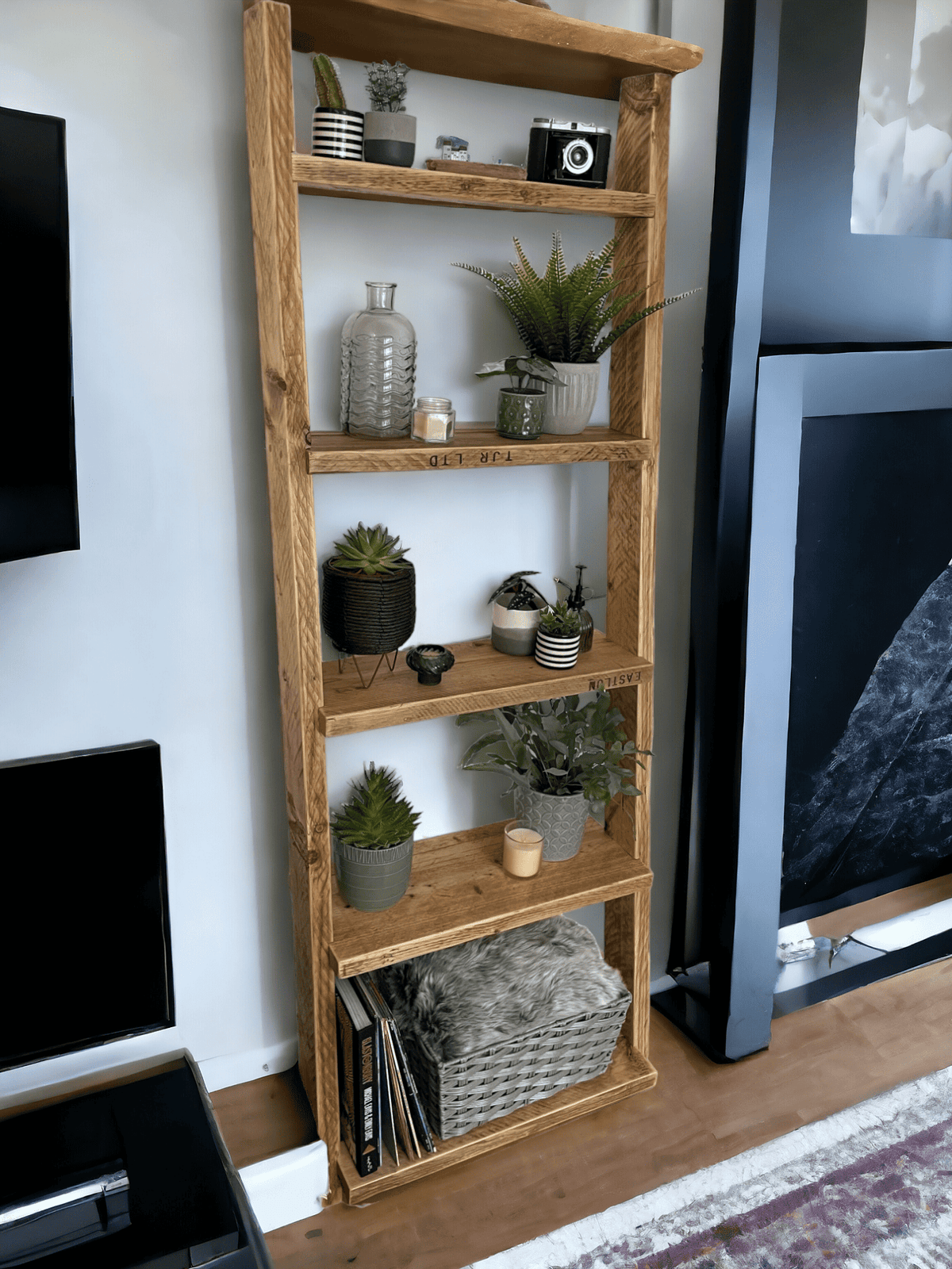Wooden Ladder Shelves | 5 Tier Ladder Shelf | THE PISA