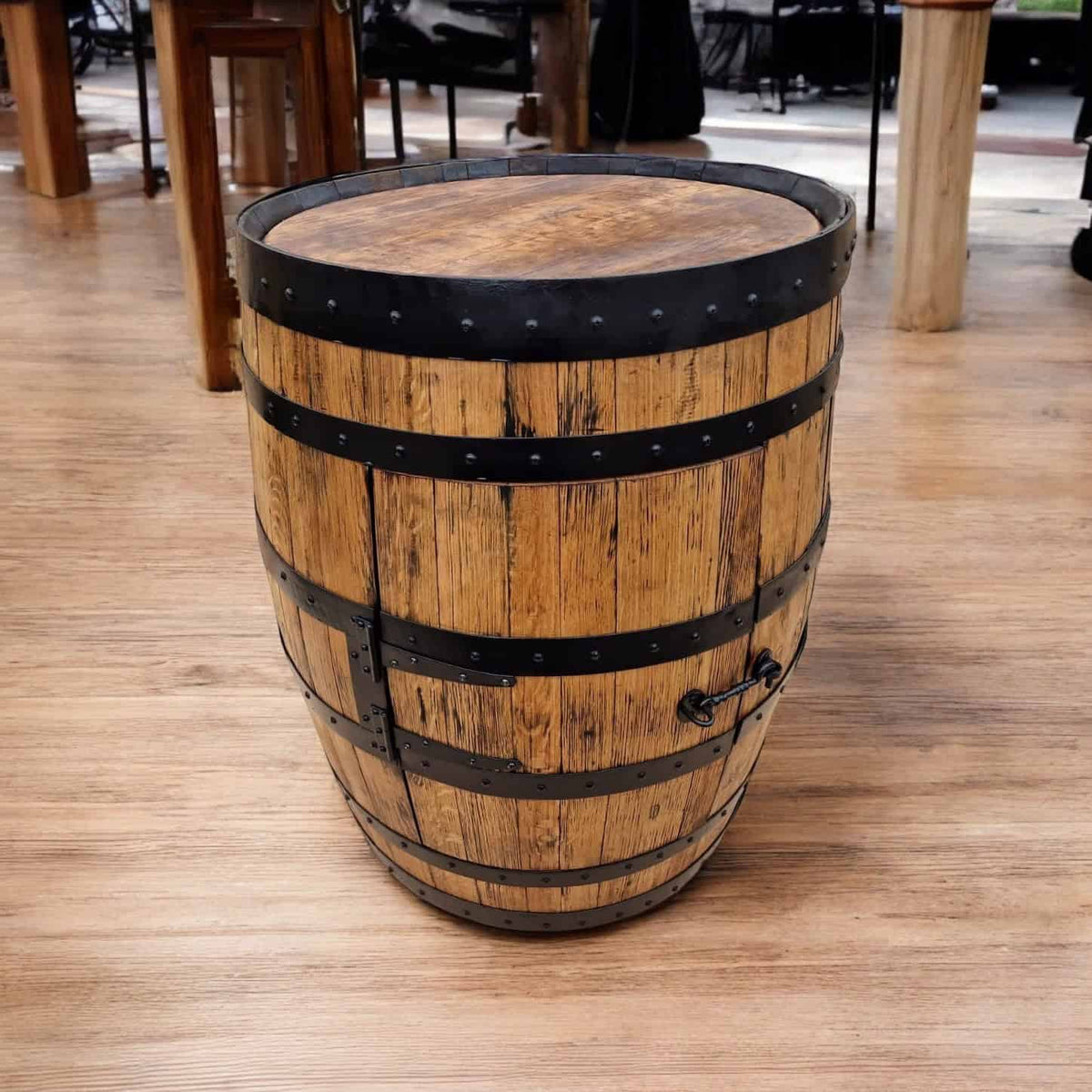 Oak Whiskey Barrel Cupboard**** Barrel Storage Unit With Door – THE COSTELLO