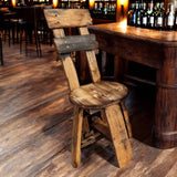 Barrel Leg Chair With Backrests | Whiskey Barrel Backrest | THE ROSIC