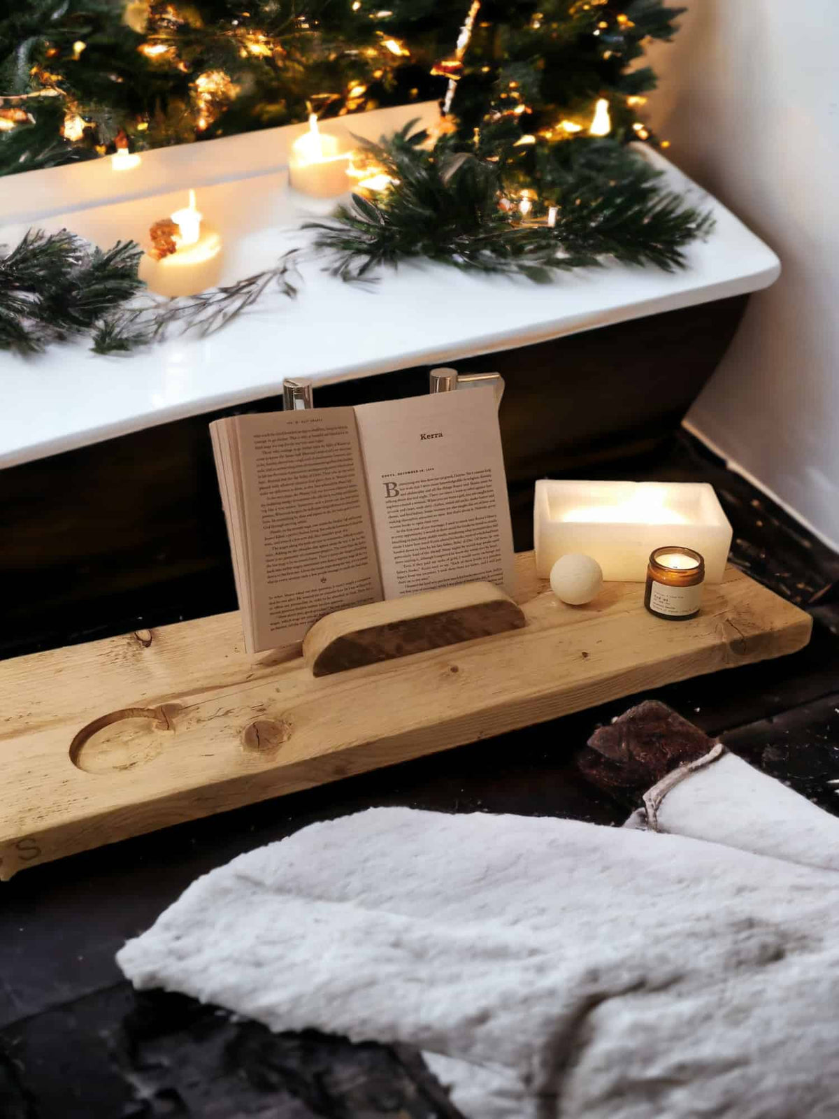Wooden Bath Caddy | THE WOOLSTON