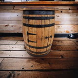 Oak Whiskey Barrel Cabinet With Tabletop**** Barrel Storage Unit With Door – THE WHATMORE