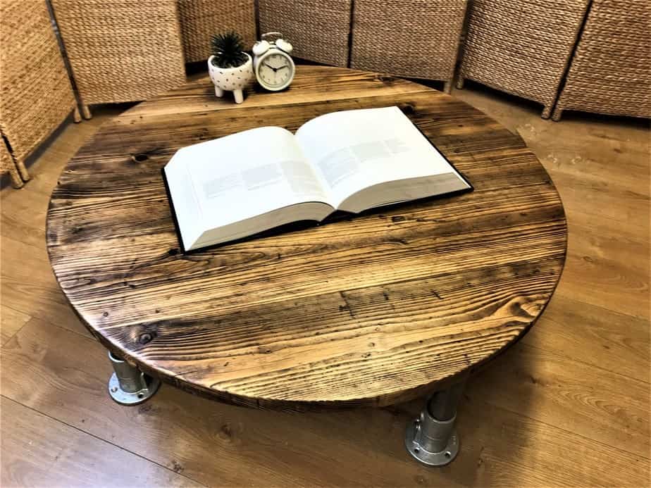 Reclaimed Wooden Round Coffee Table | THE AMSTERDAM