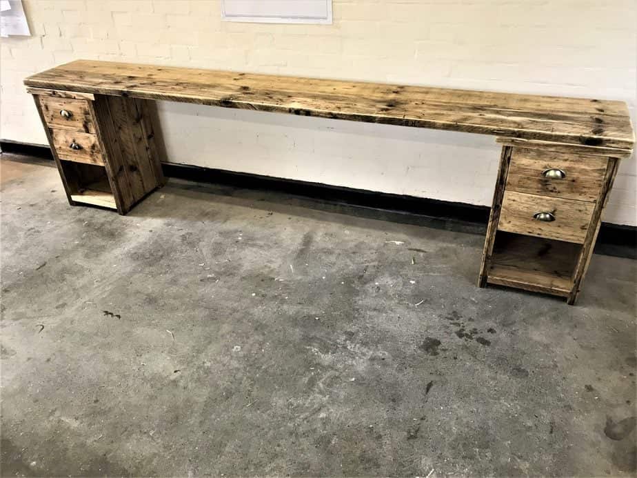 Double Pedestal Desk With Under Desk Cupboards | THE BRUNTSFIELD