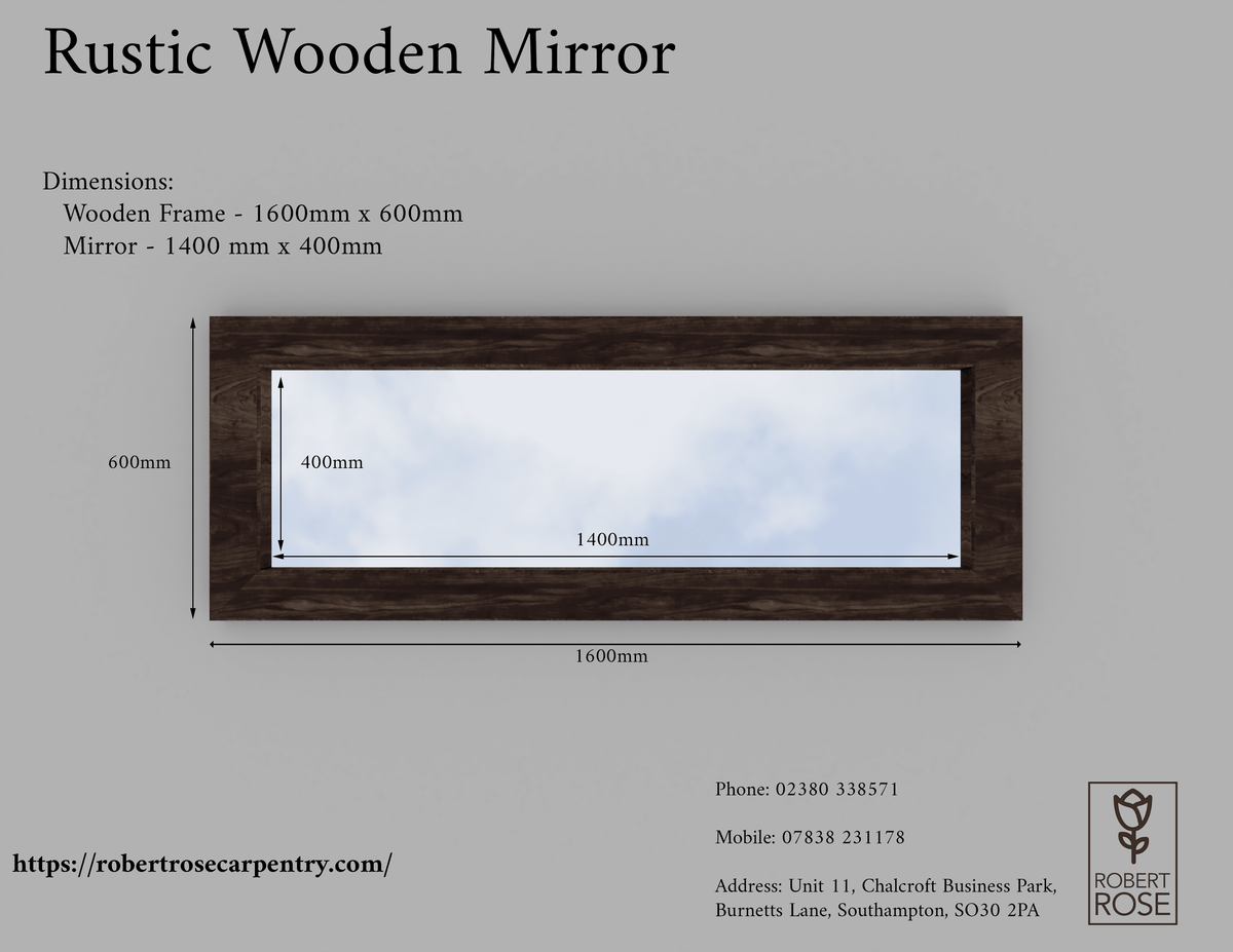 Rustic Wooden Mirror | THE OSLO