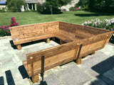 Outdoor U-Shape Garden Bench Sofa | Reclaimed Scaffold Board | THE PADDINGTON