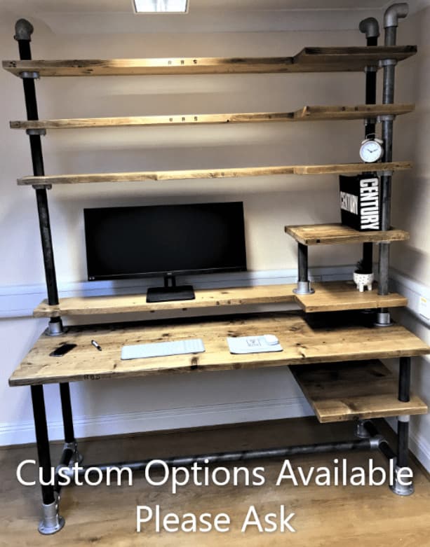 Integrated Office Desk and Shelves | THE MANHATTAN