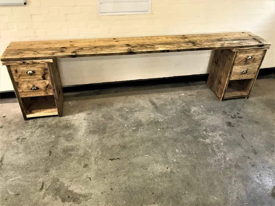 Double Pedestal Desk With Under Desk Cupboards | THE BRUNTSFIELD