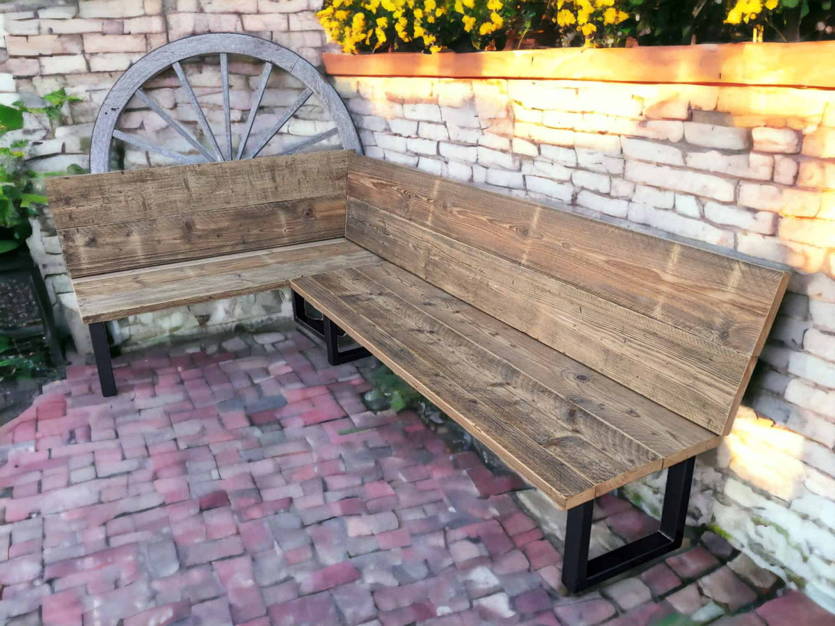 Corner Outdoor Garden Bench | THE TIMMS