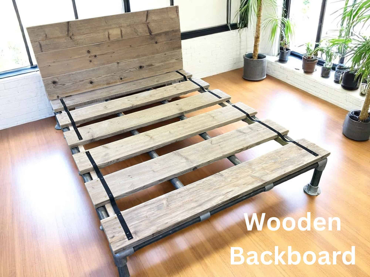 Industrial Bed | Handmade Bed Frame | Reclaimed Custom Made Bed | Scaffold Pipe Bed | THE DOUGLAS