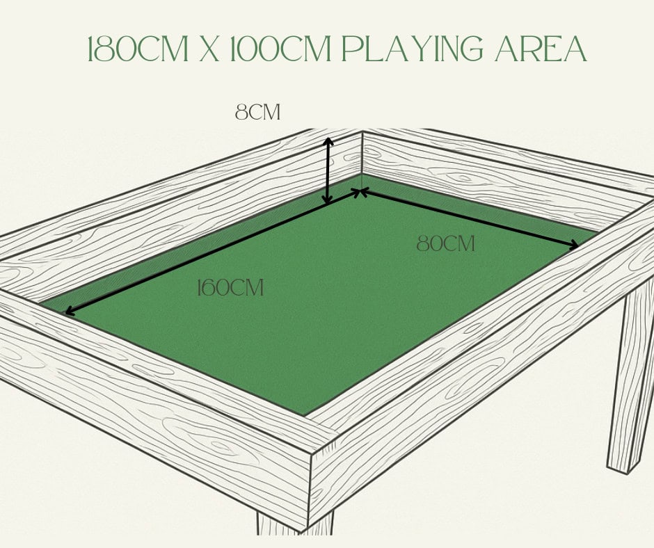 Custom Gaming Table Dining Table | Handcrafted in the UK | Epic Tabletop RPG Experience | THE LIMA