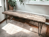 Wooden Bench Hairpin Legs