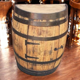 Half Barrel Unit | Half Oak Whiskey Barrel Cupboard | Half Barrel Storage Unit With Door |THE KAYE