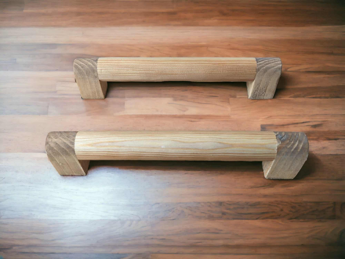 Rustic Cupboard Handles | Pine Cabinet Handles | 4 Pack Drawer Pulls | THE SMITH
