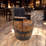 Oak Whiskey Barrel Chair With Storage – THE ELLERY