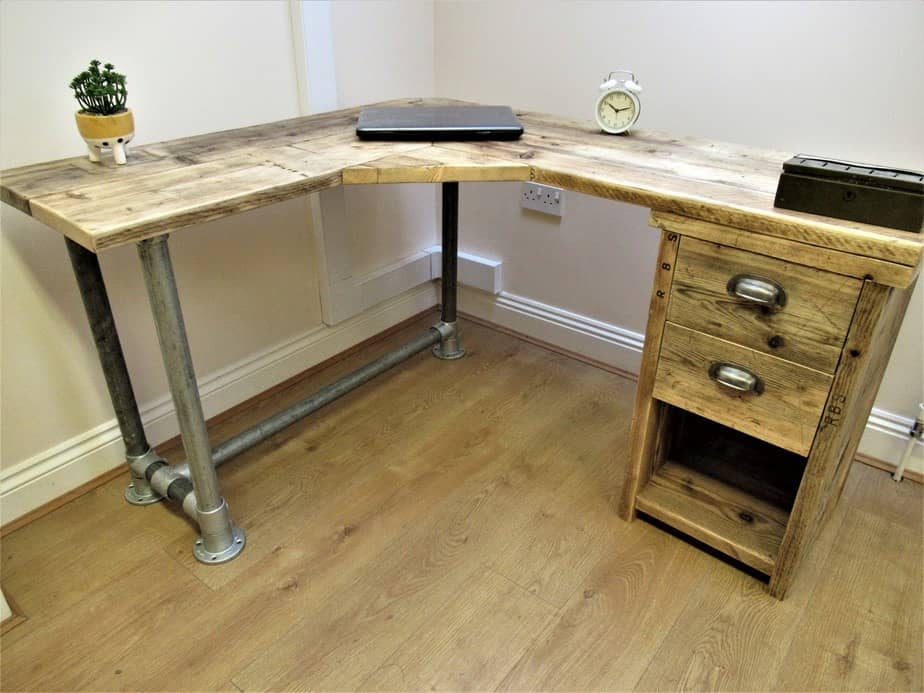 Wooden Pedestal Desk | THE BASSETT