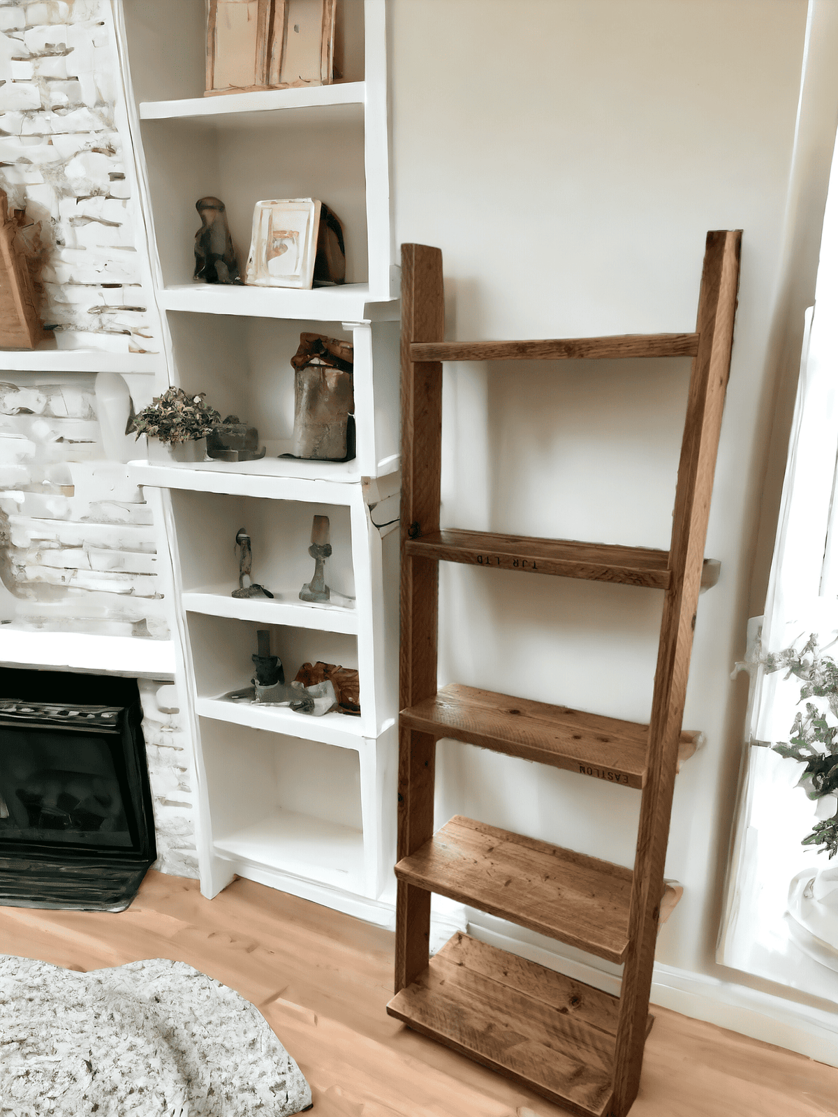 Wooden Ladder Shelves | 5 Tier Ladder Shelf | THE PISA