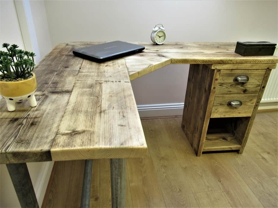 Wooden Pedestal Desk | THE BASSETT