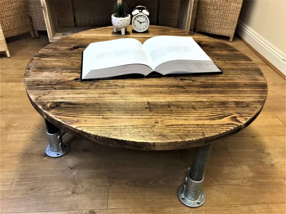 Reclaimed Wooden Round Coffee Table | THE AMSTERDAM
