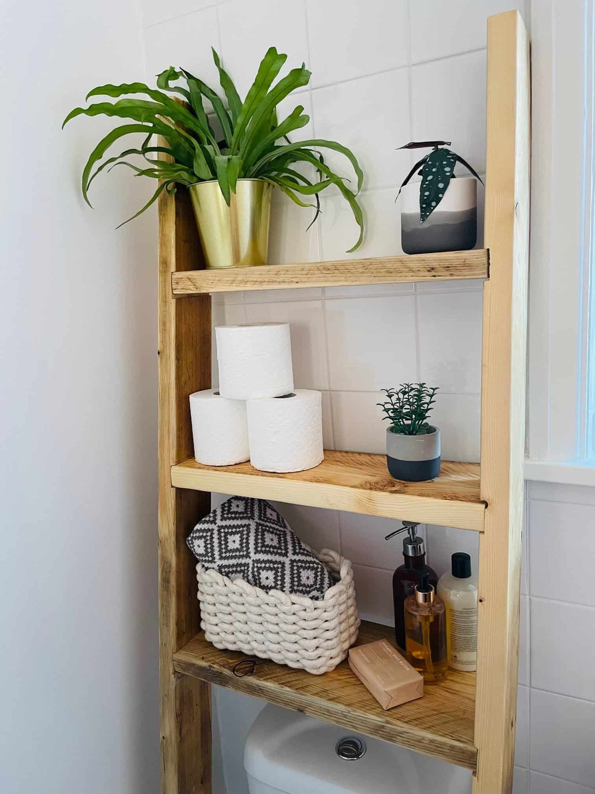 Bathroom Ladder Shelf