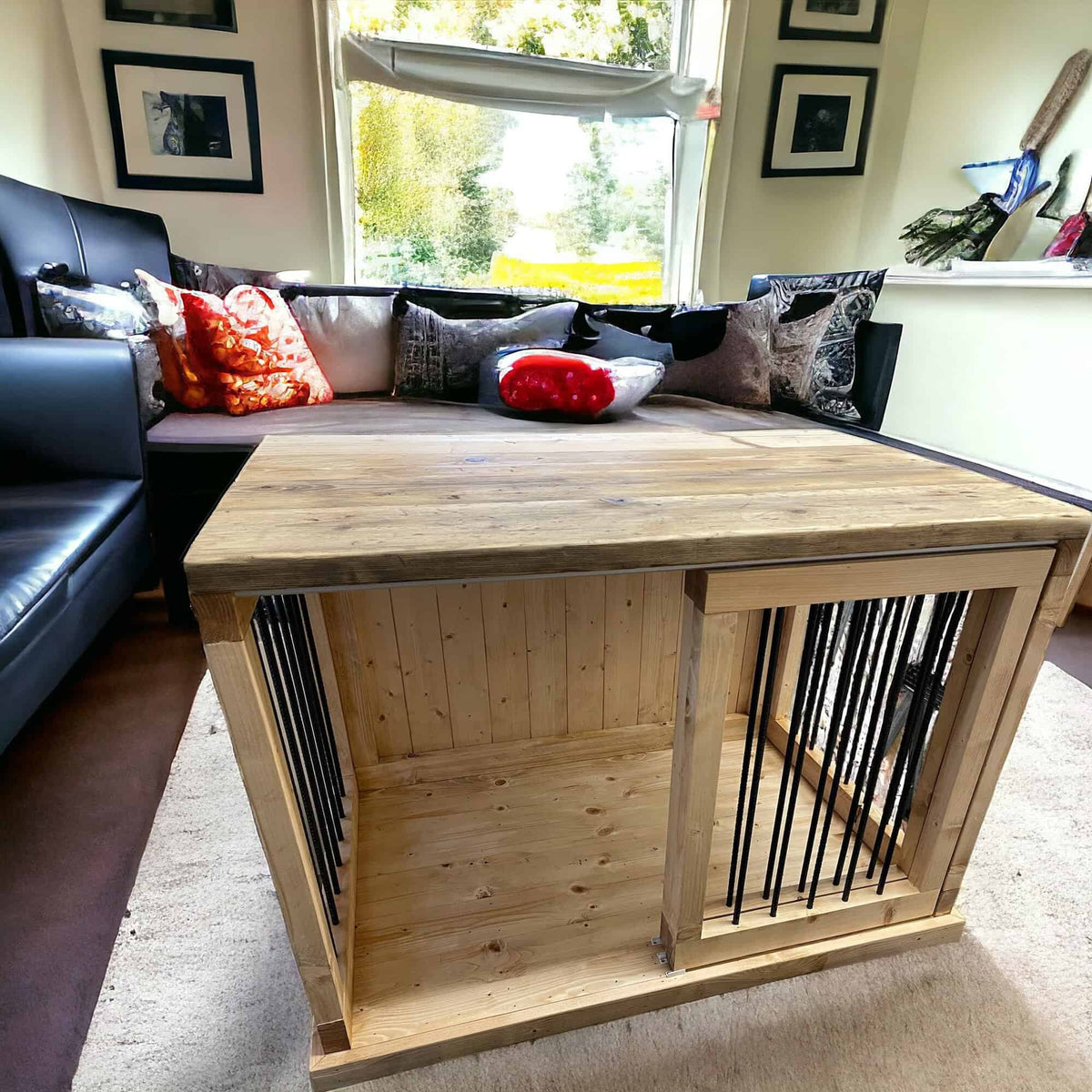 Reclaimed Wood Dog Crate**** Dog Cage**** Rustic Dog Bed – THE MALLIE