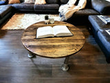 Reclaimed Wooden Round Coffee Table | THE AMSTERDAM