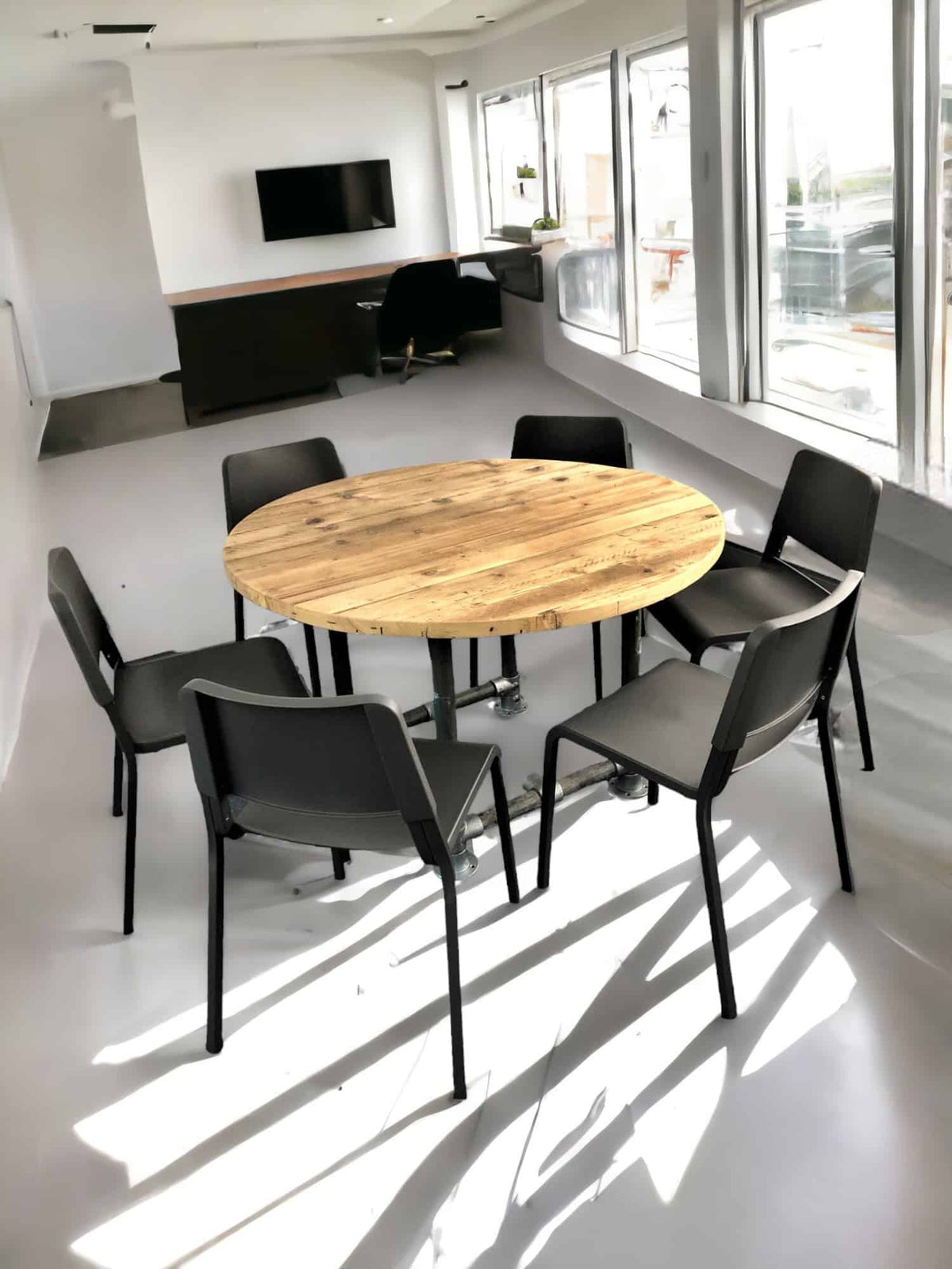 Reclaimed Wooden Round Table