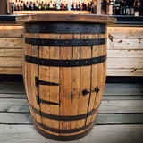 Oak Whiskey Barrel Cabinet With Tabletop**** Barrel Storage Unit With Door – THE WHATMORE