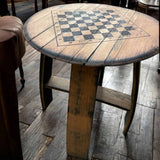 Chess Coffee Table | Chess Table Chessboard Coffee table Made From Oak Whiskey Barrel | THE FISHER