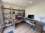 Integrated Office Desk and Shelves | THE MANHATTAN
