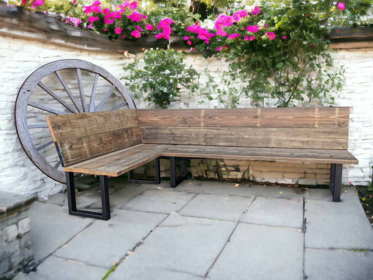 Corner Outdoor Garden Bench | THE TIMMS