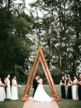 Pair Of Handcrafted Wooden Wedding Triangle Altars | Reclaimed Timber | THE CALLEN