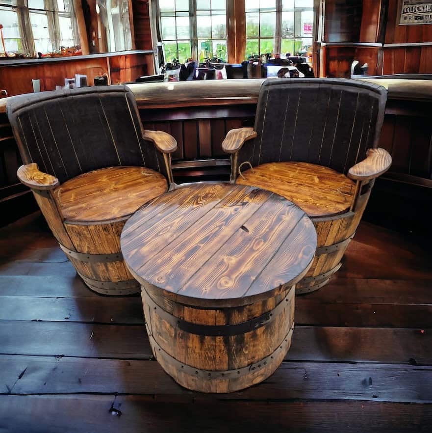 Oak Whiskey Barrel Coffee Table – THE PORTER