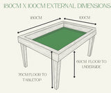 Custom Gaming Table Dining Table | Handcrafted in the UK | Epic Tabletop RPG Experience | THE LIMA