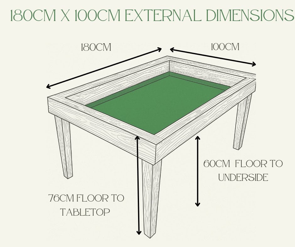 Custom Gaming Table Dining Table | Handcrafted in the UK | Epic Tabletop RPG Experience | THE LIMA