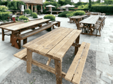 Outdoor Reclaimed Wooden Picnic Bench | THE BRADLEY