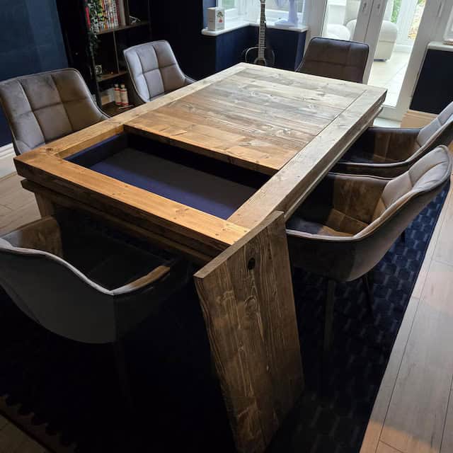 Custom Gaming Table Dining Table | Handcrafted in the UK | Epic Tabletop RPG Experience | THE LIMA