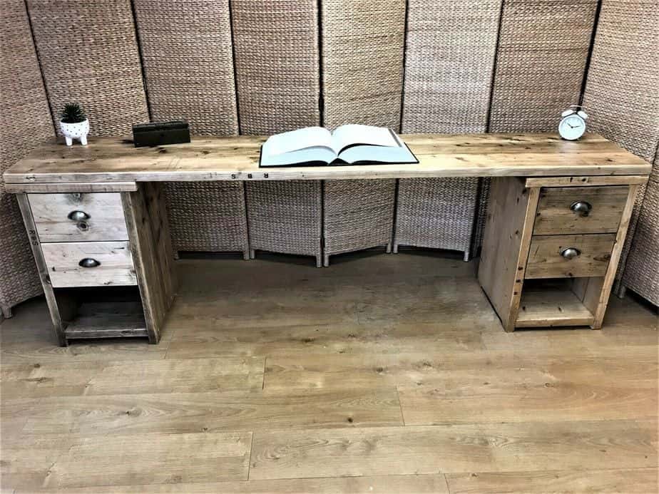 Double Pedestal Desk With Under Desk Cupboards | THE BRUNTSFIELD