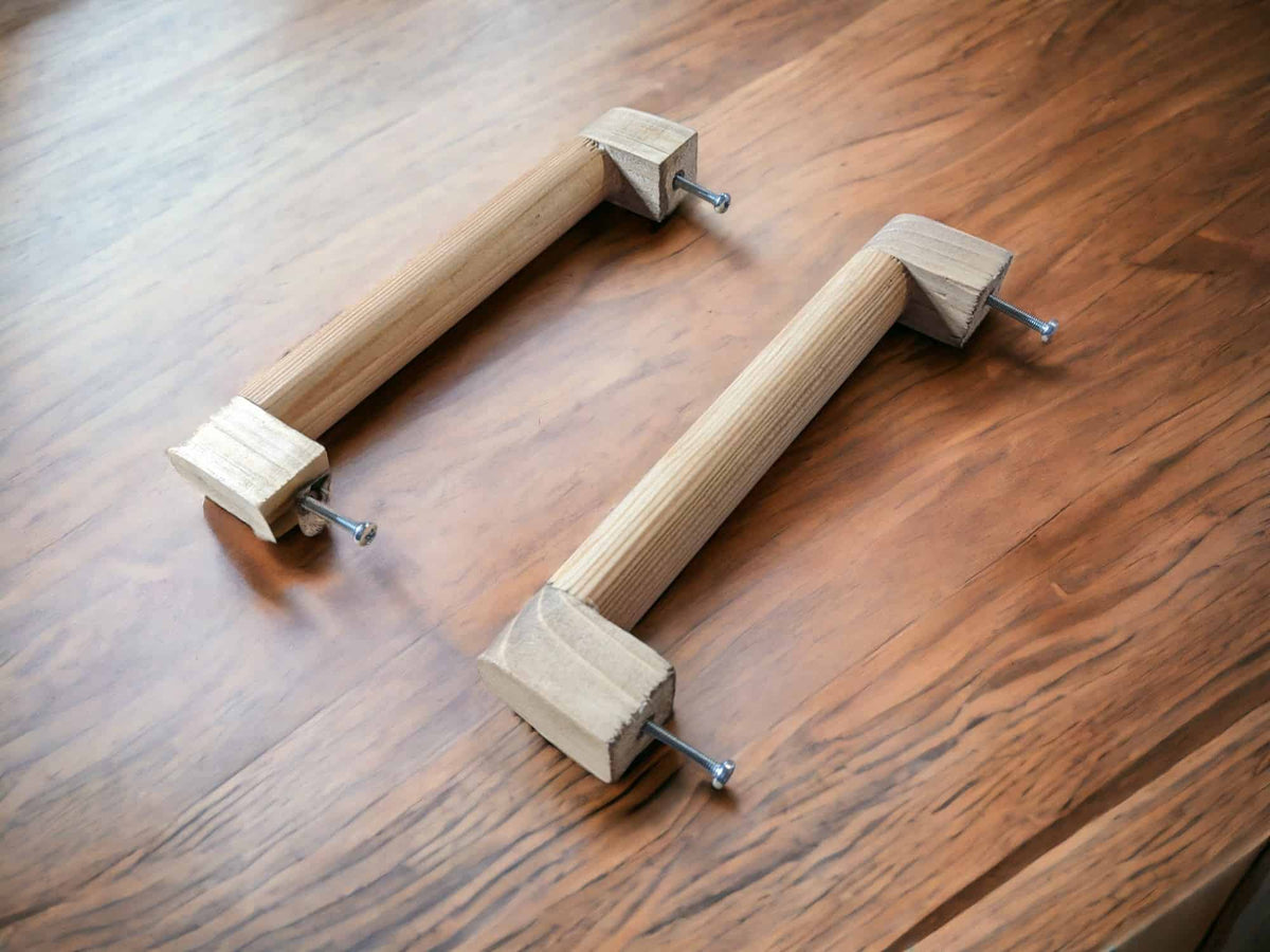 Rustic Cupboard Handles | Pine Cabinet Handles | 4 Pack Drawer Pulls | THE SMITH