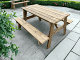 Outdoor Reclaimed Wooden Picnic Bench | THE BRADLEY