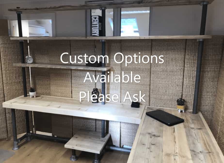 Integrated Office Desk and Shelves | THE MANHATTAN