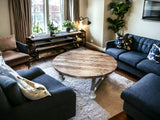 Reclaimed Wooden Round Coffee Table | THE AMSTERDAM
