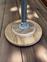 Poseur Table | Reclaimed Bar Table | Sustainably Sourced Wood | Rustic Poseur Table with Reclaimed Scaffold Tube | THE ZURICH