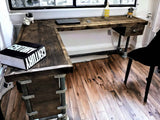 Industrial Corner Office Desk | THE AVALON